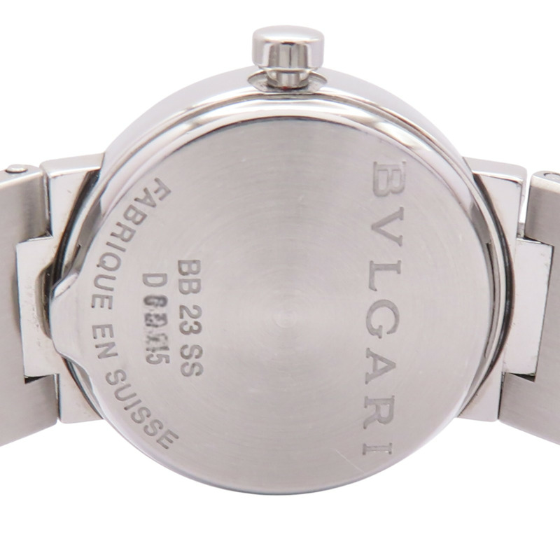 黑色錶盤 12PD鑽石 不鏽鋼 BVLGARI BVLGARI 腕錶【BVLGARI 寶格麗】 BB23SS-6