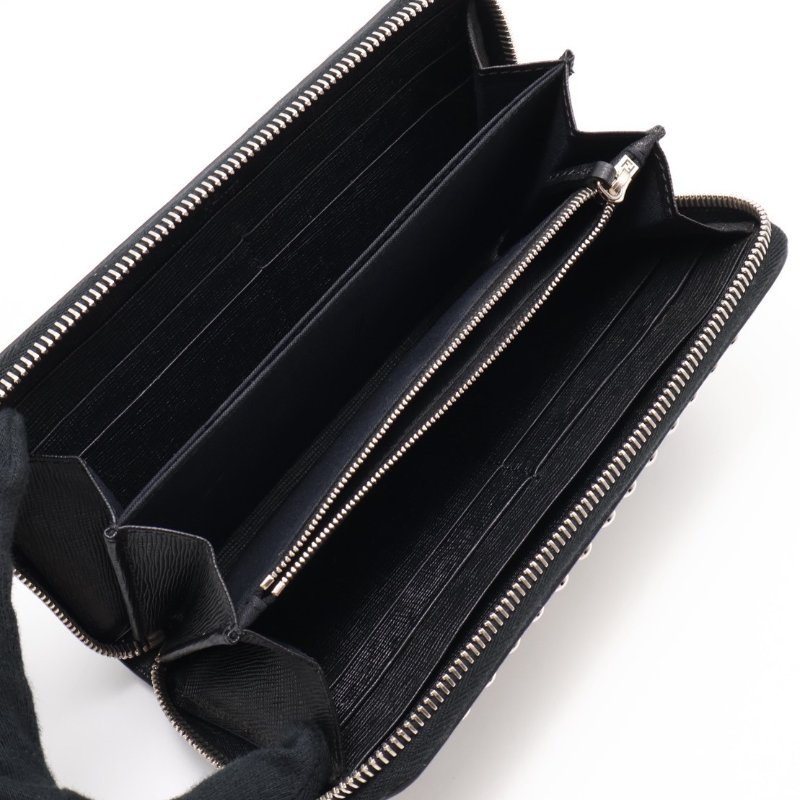 FENDI 老佛爺鉚釘拉鍊長夾-2