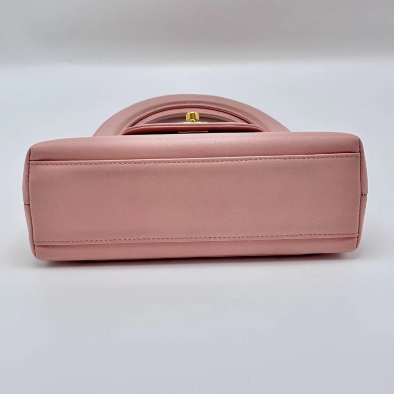 CHANEL 櫻花粉金扣vintage kelly 20*14*7 98新配件塵袋保卡-3