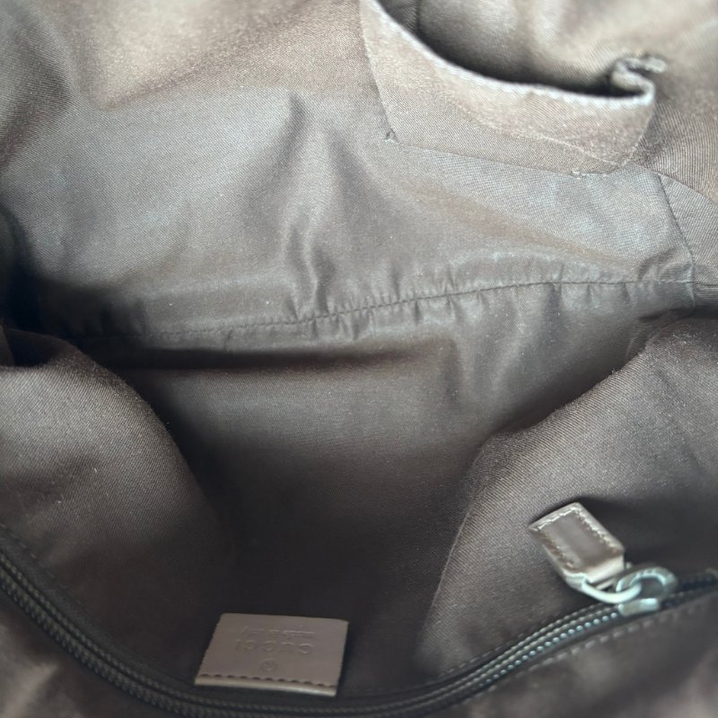 ::GUCCI:: 181092 米色烏木色GG帆布薰衣草紫色織帶半月包 斜背包-24