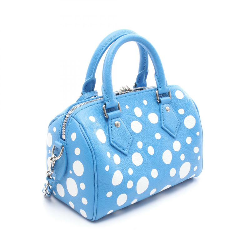 LOUIS VUITTON Speedy bandriere 20 手提包 M46425 皮革 藍色 白色 二手 女士-1