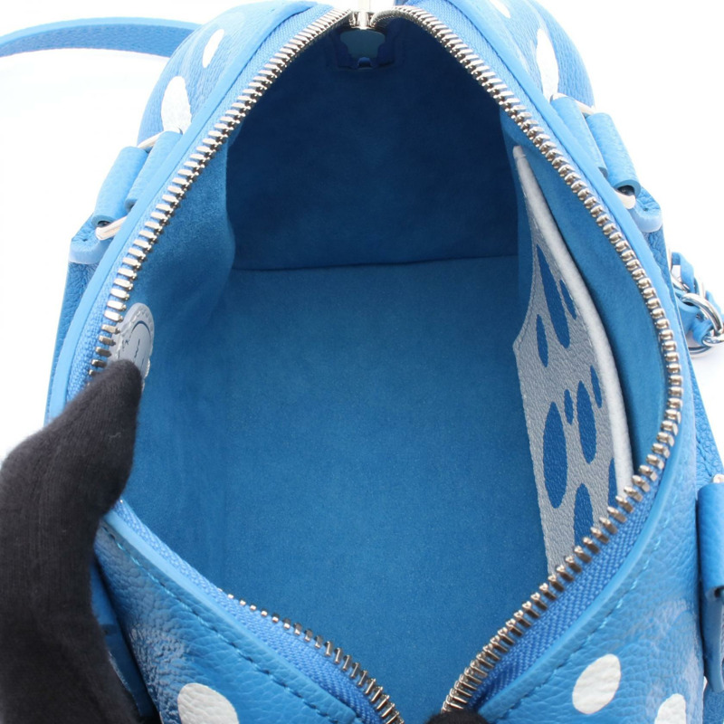 LOUIS VUITTON Speedy bandriere 20 手提包 M46425 皮革 藍色 白色 二手 女士-2