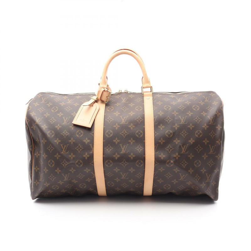 LOUIS VUITTON Keepall 55 旅行手提包 M41424 Monogram 帆布皮革二手-0