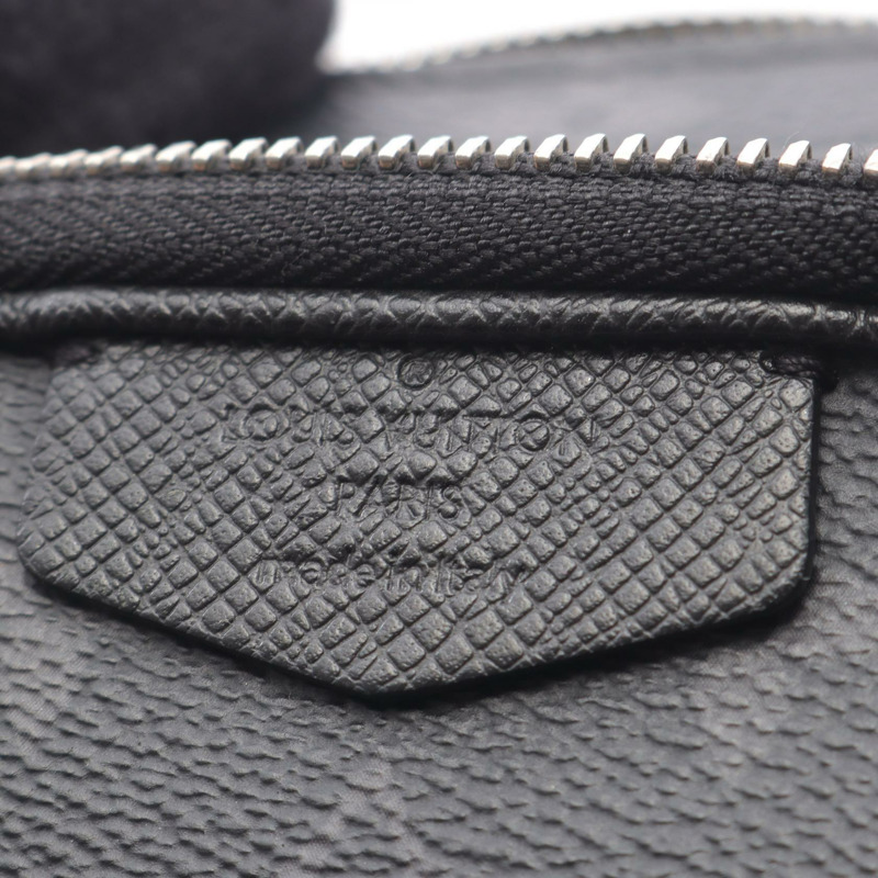 LOUIS VUITTON 戶外手拿包 腰包 M30755 Taigalama 帆布皮革 黑色-3