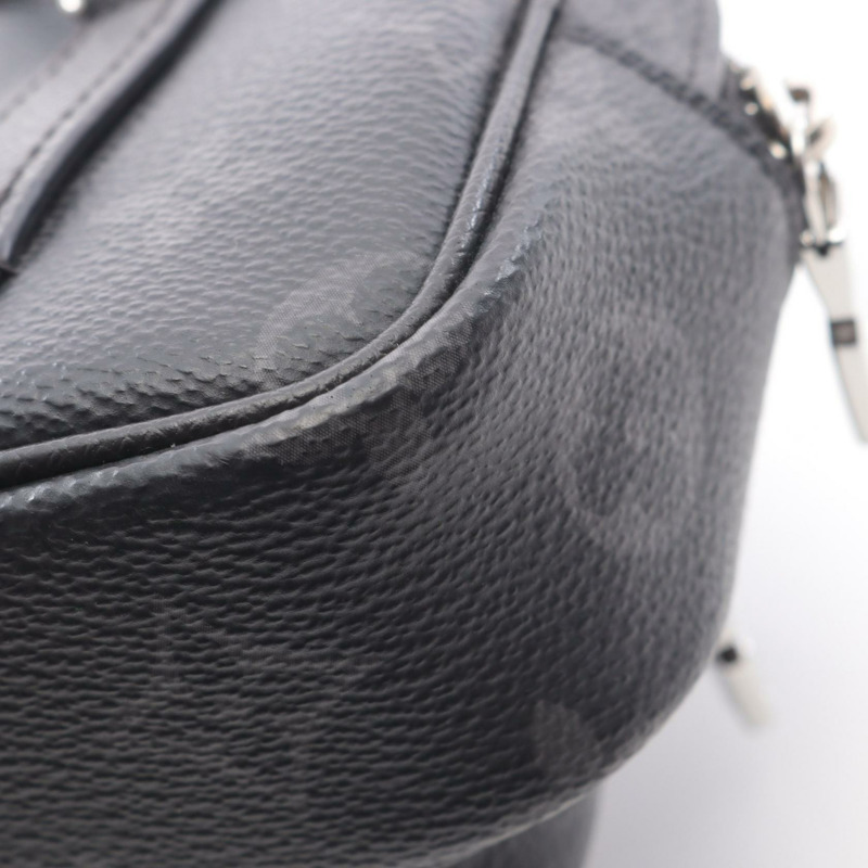 LOUIS VUITTON 戶外手拿包 腰包 M30755 Taigalama 帆布皮革 黑色-7