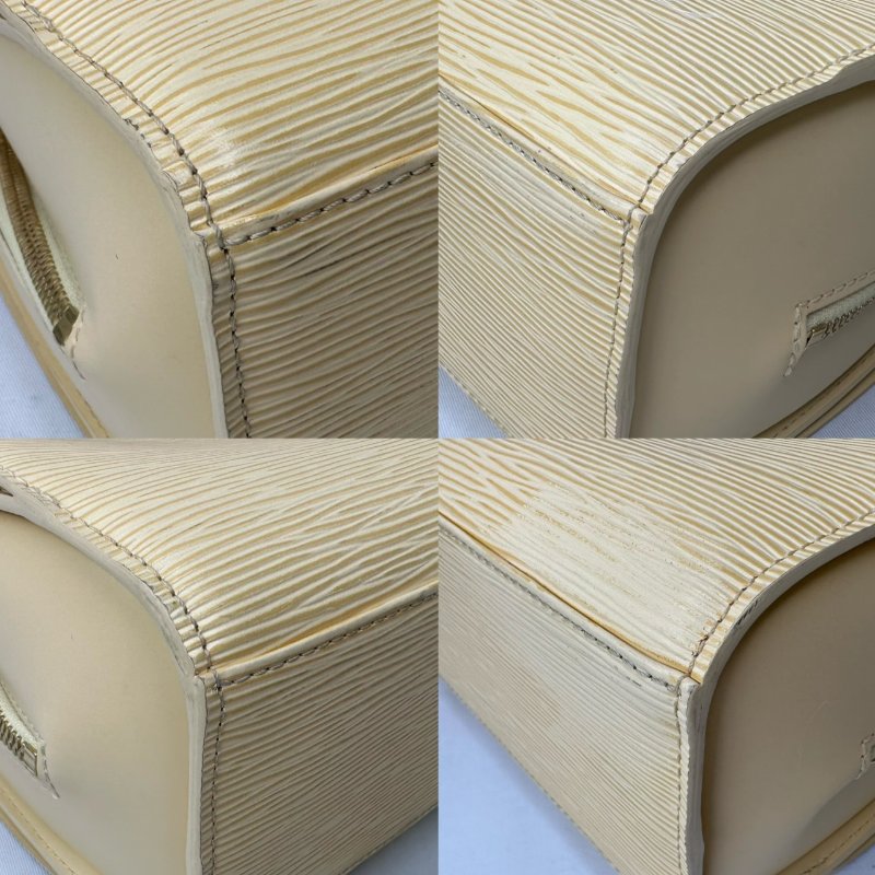 LV EPI水波紋鵝黃手提包-12