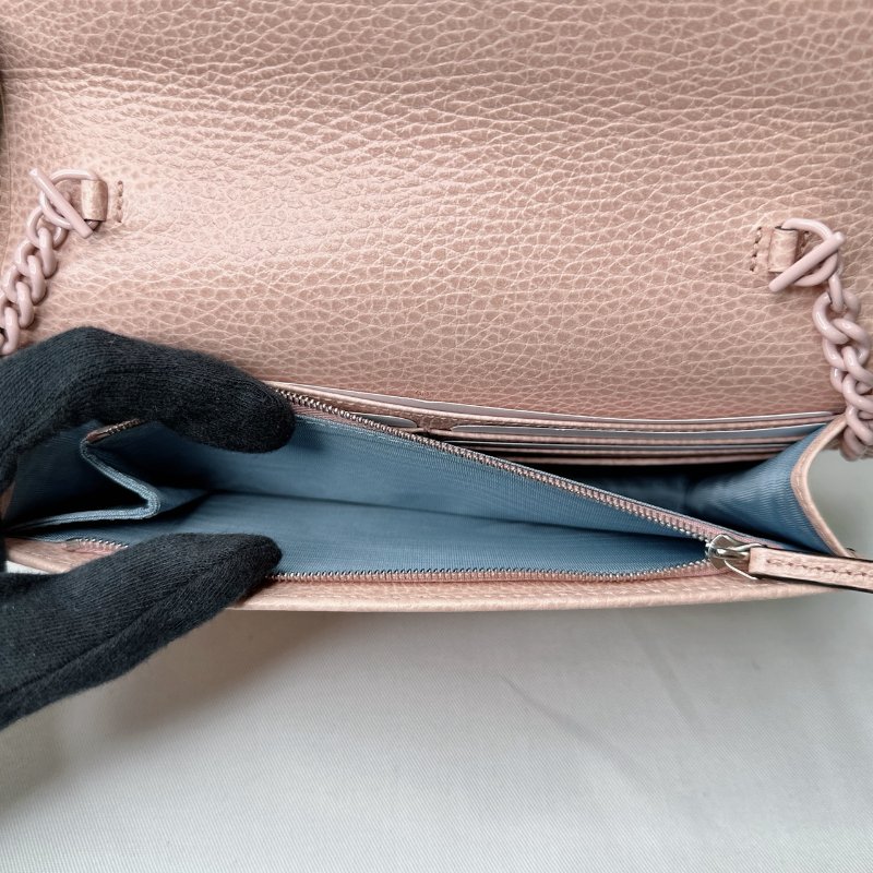 GUCCI Marmont woc粉色鏈包-8