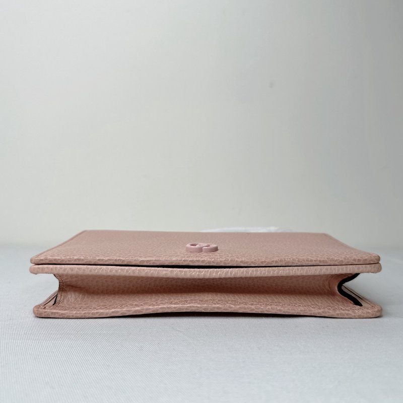 GUCCI Marmont woc粉色鏈包-10