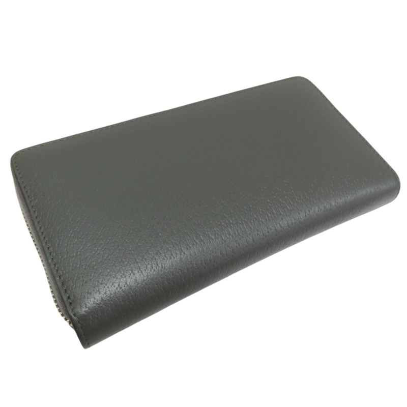 灰色 GG Supreme 緹花帆布 牛皮 拉鍊長夾【GUCCI 古馳】 701423-3