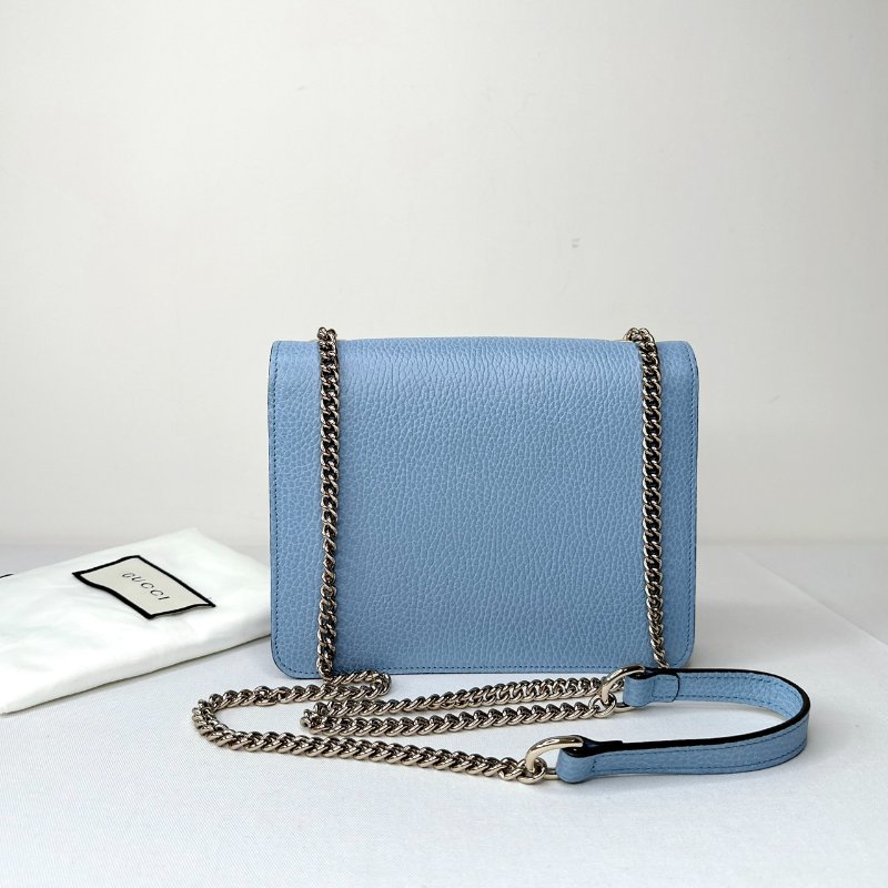 GUCCI 雙G金屬扣牛皮風琴包-1