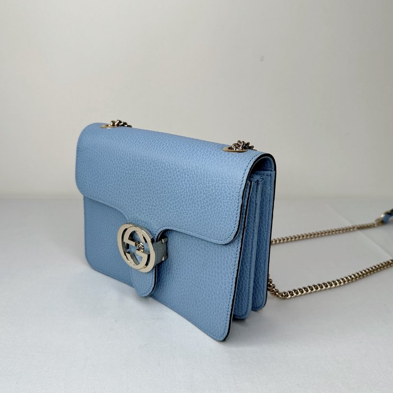 GUCCI 雙G金屬扣牛皮風琴包-2