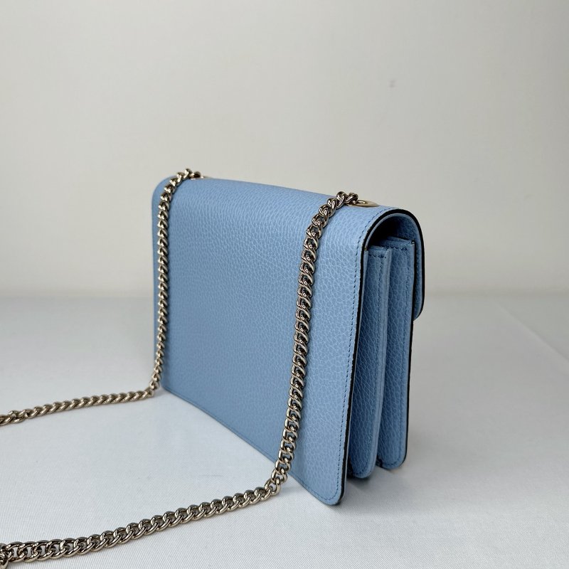 GUCCI 雙G金屬扣牛皮風琴包-4