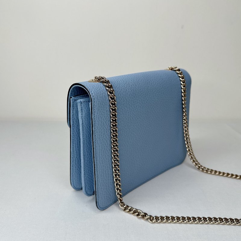 GUCCI 雙G金屬扣牛皮風琴包-5