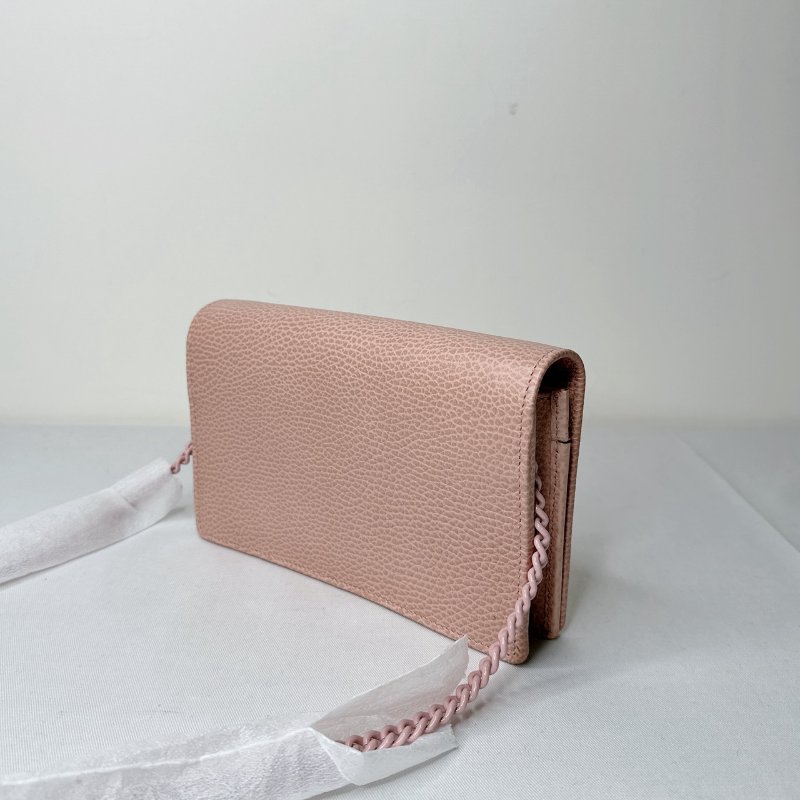 GUCCI Marmont woc粉色鏈包-4