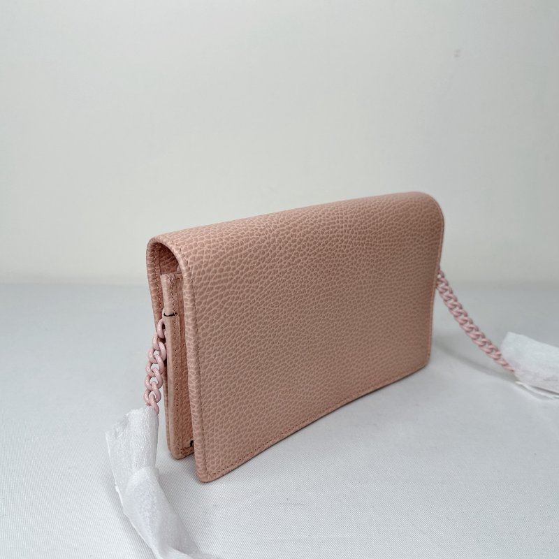 GUCCI Marmont woc粉色鏈包-5
