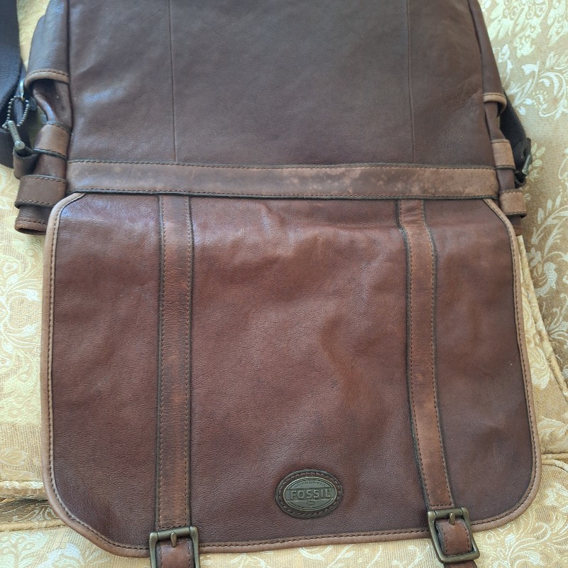 Fossil 皮革 郵差包-4