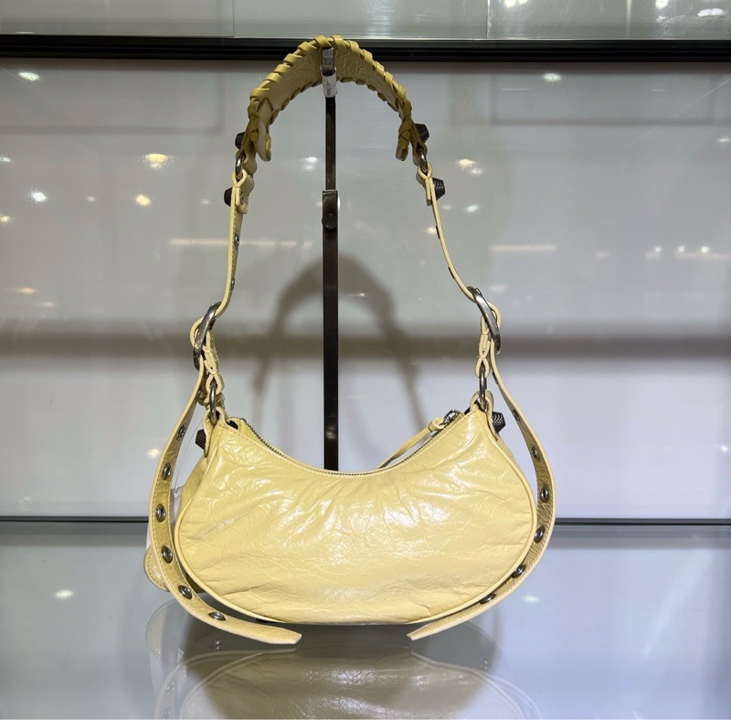 促銷品 Balenciaga Le Cagole XS 單肩包 淺黃色-1