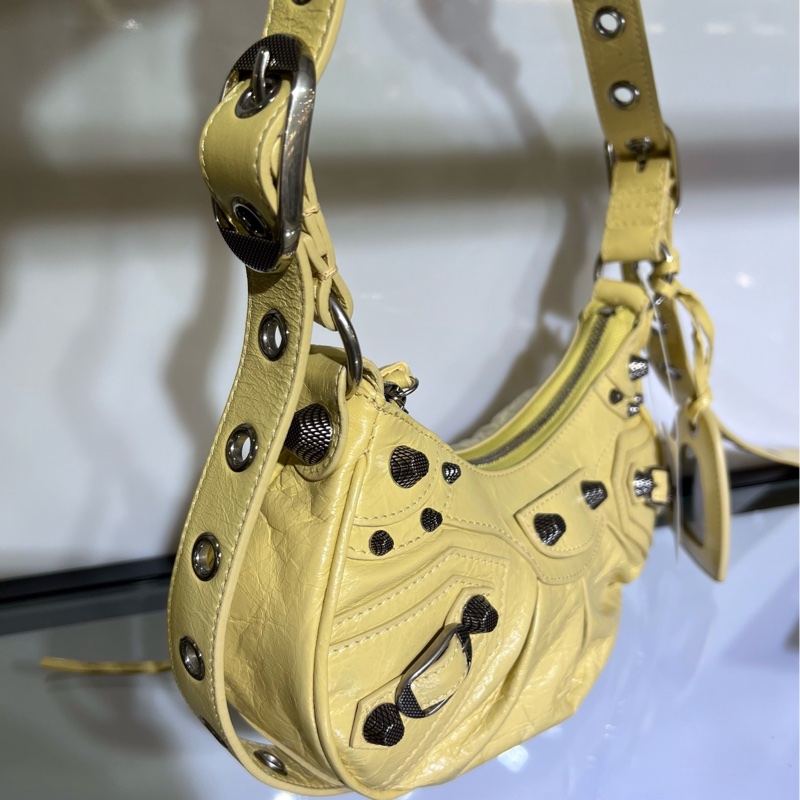 促銷品 Balenciaga Le Cagole XS 單肩包 淺黃色-2