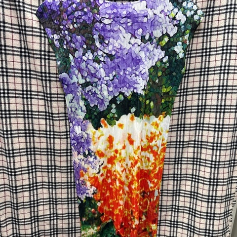 Pleats Please 時尚花 短袖 摺衣（修改長度）日本3