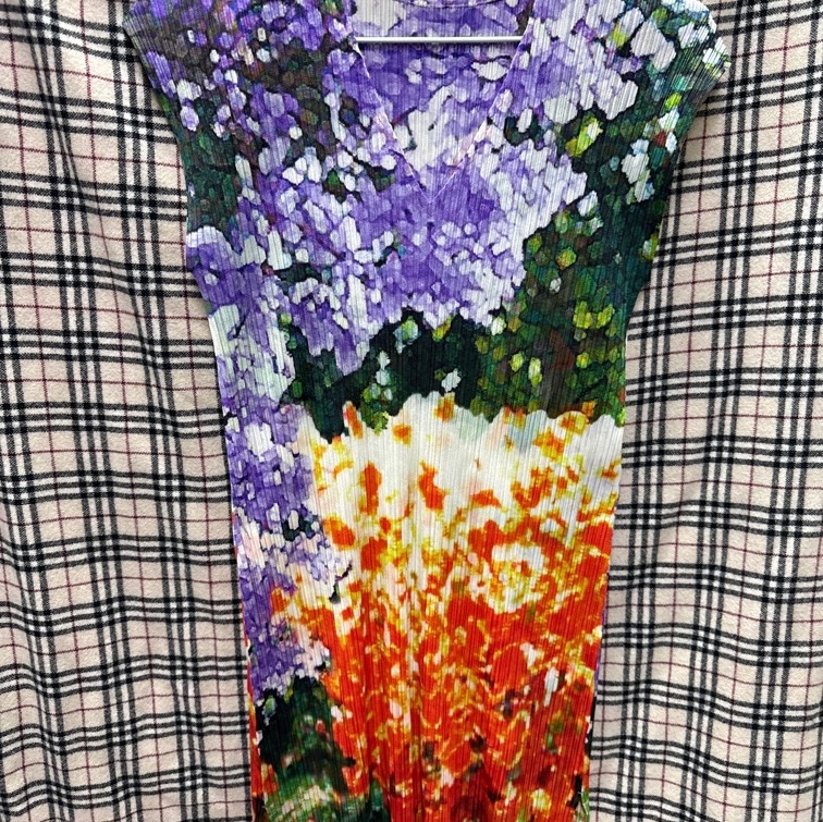 Pleats Please 時尚花 短袖 摺衣（修改長度）日本3-4