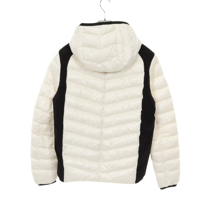 MONCLER DEFFEYES 連帽羽絨外套 1A53400 尼龍 白黑 #1 二手男款-1