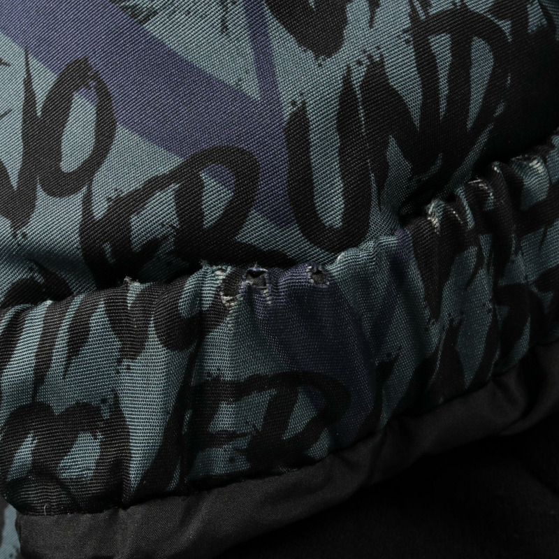 VALENTINO × UNDERCOVER 羽絨服，絲質布料，藍黑藏青色 #I48，二手男款-6