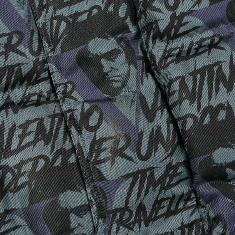 VALENTINO × UNDERCOVER 羽絨服，絲質布料，藍黑藏青色 #I48，二手男款-7