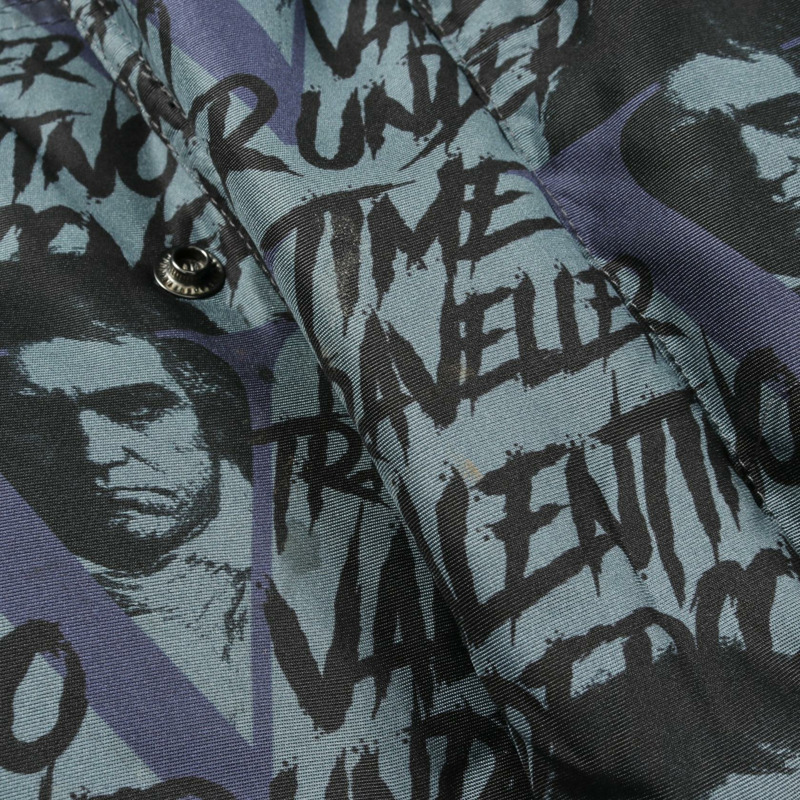 VALENTINO × UNDERCOVER 羽絨服，絲質布料，藍黑藏青色 #I48，二手男款-9