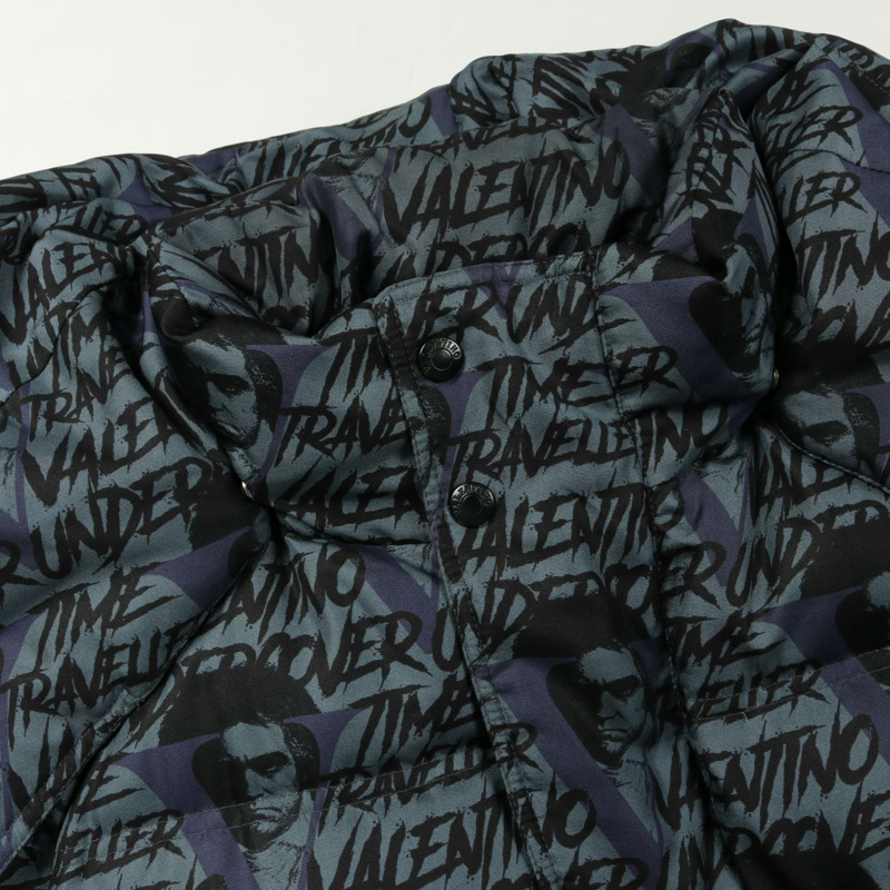 VALENTINO × UNDERCOVER 羽絨服，絲質布料，藍黑藏青色 #I48，二手男款-11