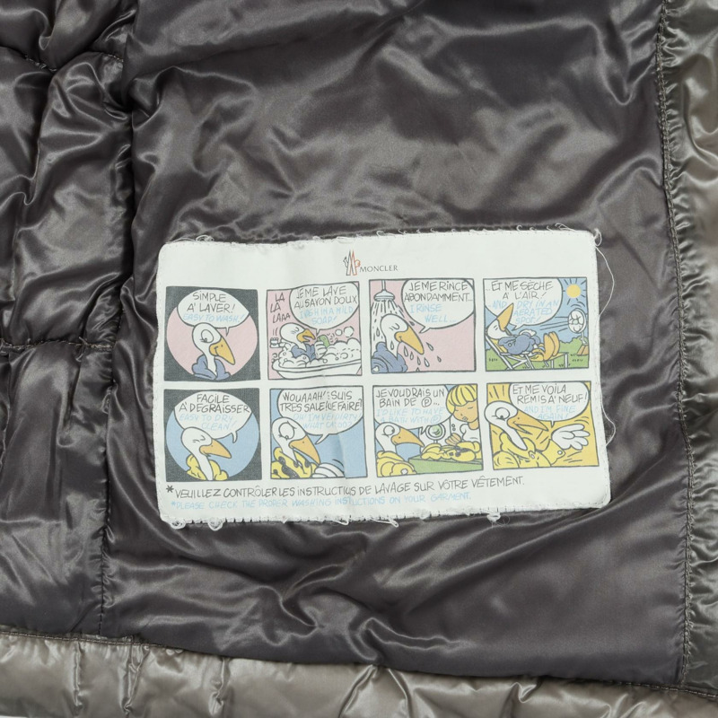 MONCLER HUBERT 羽絨外套 4193215 尼龍灰色 1 碼 二手男式-9