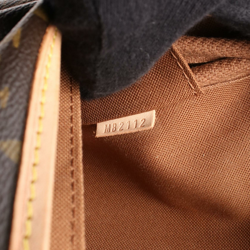 LOUIS VUITTON Saumur 30 肩背包 M42256 Monogram 帆布皮革棕色二手-5