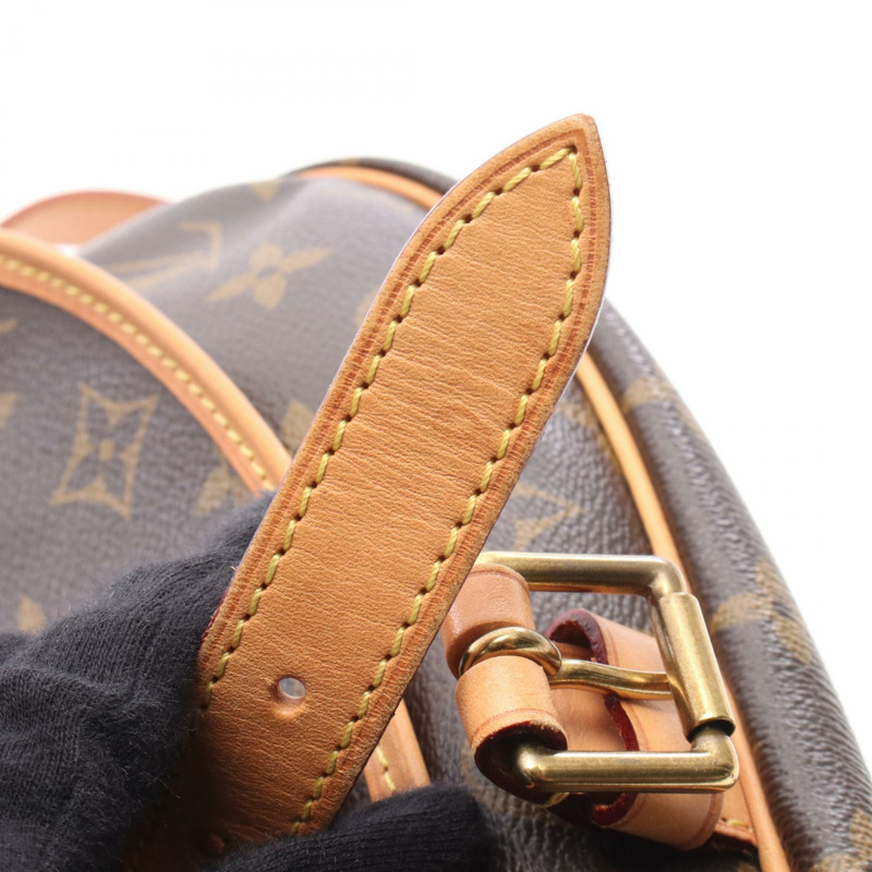 LOUIS VUITTON Saumur 30 肩背包 M42256 Monogram 帆布皮革棕色二手-6