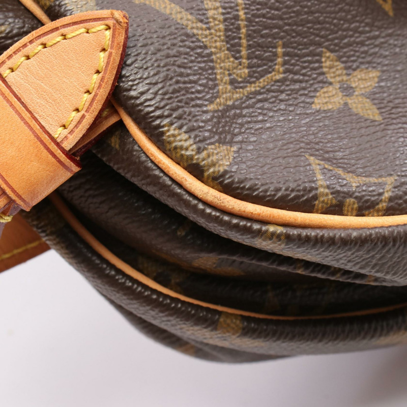 LOUIS VUITTON Saumur 30 肩背包 M42256 Monogram 帆布皮革棕色二手-11