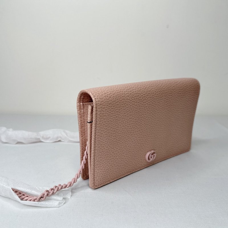 GUCCI Marmont woc粉色鏈包-3