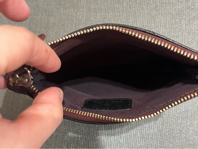 #香奈兒CHANEL 羊皮金釦一字拉零錢包👛-21