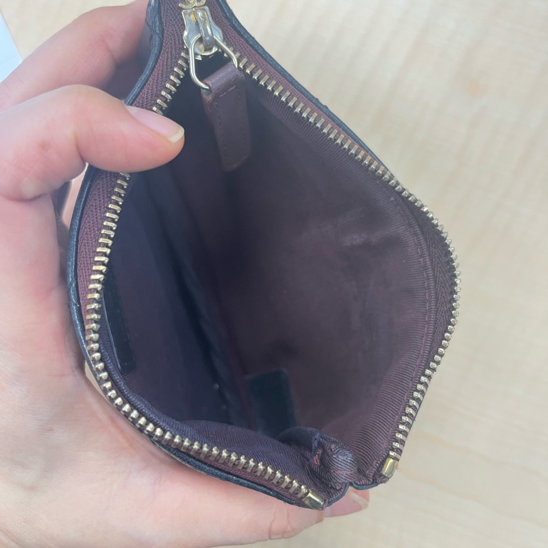 #香奈兒CHANEL 羊皮金釦一字拉零錢包👛-37