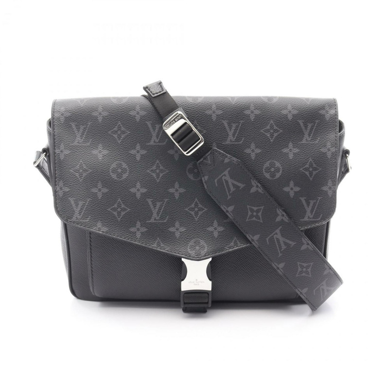 Louis Vuitton 男士黑色 PVC 塗層帆布和皮革 Taiga Rama 斜背包（M30746）-0