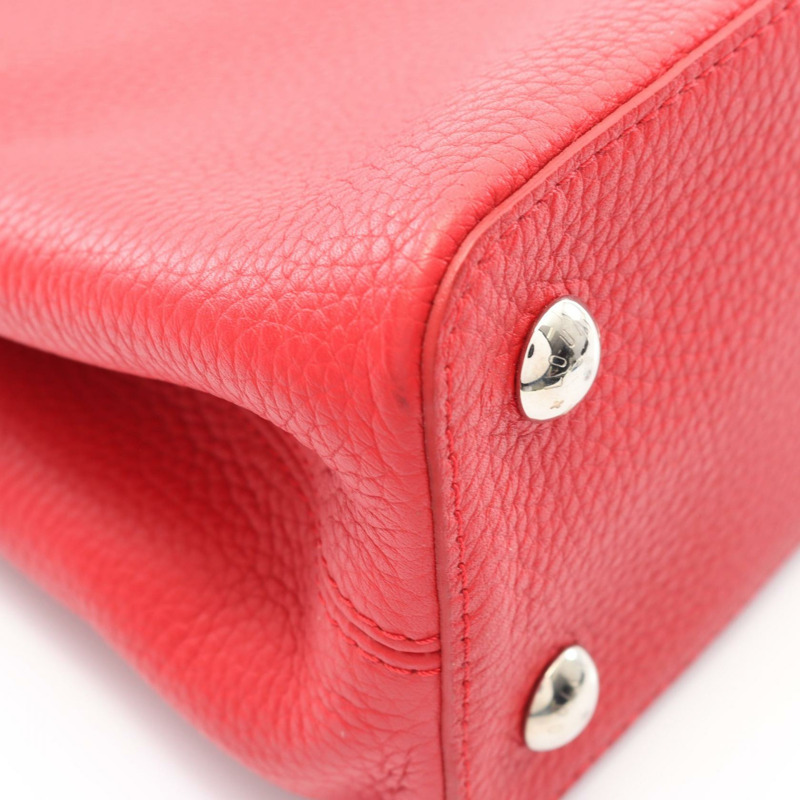 LOUIS VUITTON Capucines PM 手提包 M42237 Parnassea 皮革 Ruby 二手女士 LV-6