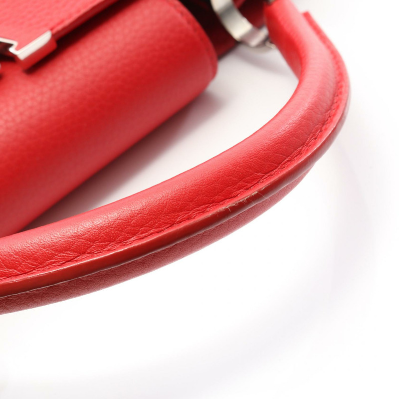 LOUIS VUITTON Capucines PM 手提包 M42237 Parnassea 皮革 Ruby 二手女士 LV-8