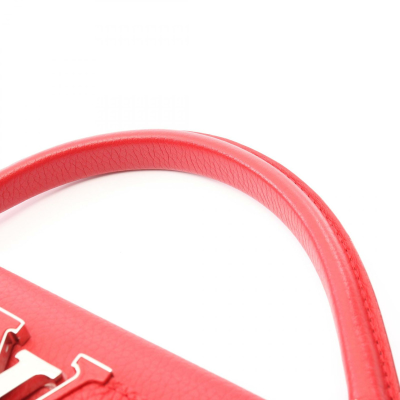 LOUIS VUITTON Capucines PM 手提包 M42237 Parnassea 皮革 Ruby 二手女士 LV-9