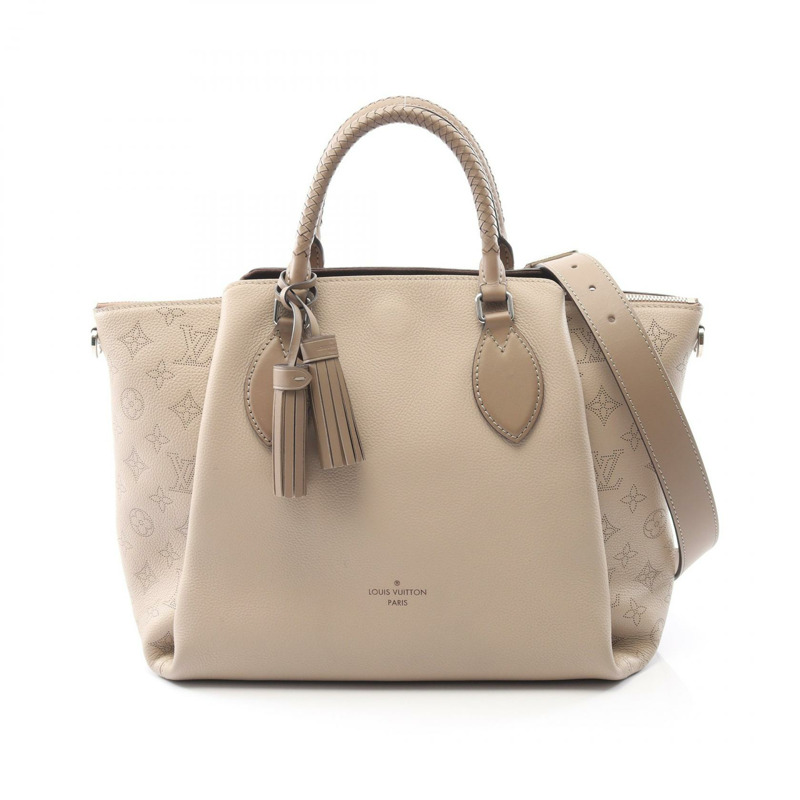LOUIS VUITTON Haumea 單肩包 手提包 M55031 Mahina 皮革 Galet 二手 女士 LV-0