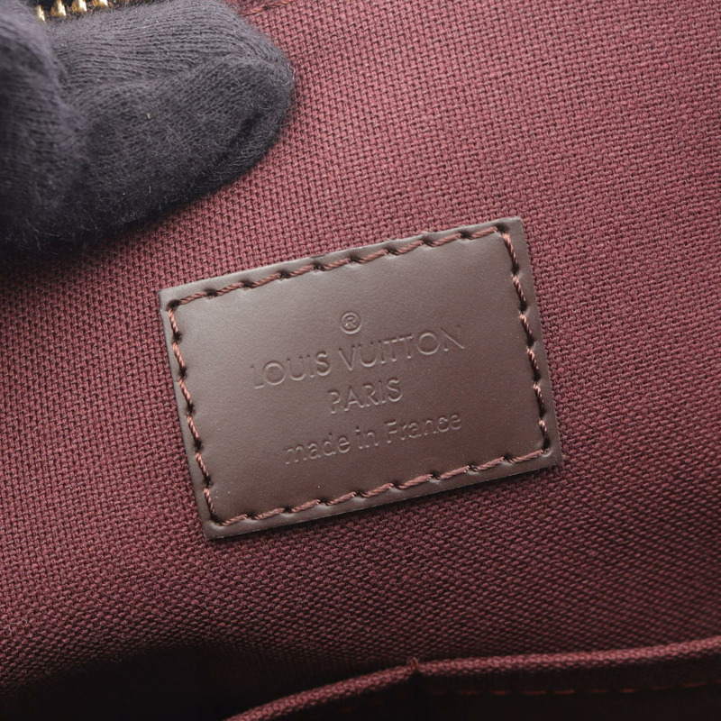 路易威登 Iena MM 手提包 N41013 Damier 帆布皮革 Ebene 二手女士 LV-3