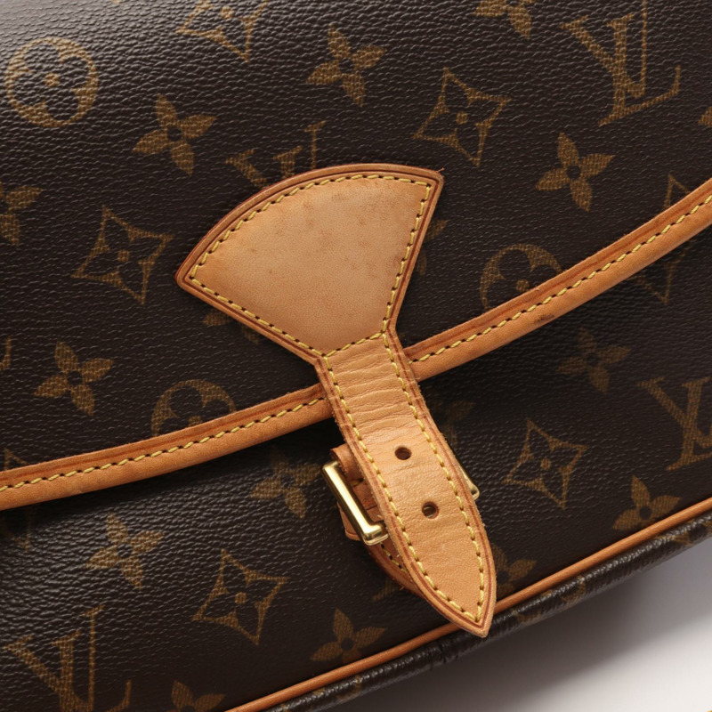 LOUIS VUITTON Sologne 單肩包 M42250 Monogram 帆布皮革棕色二手 LV-12