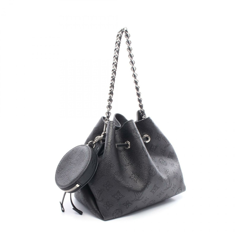 LOUIS VUITTON Bella 鏈條單肩包 M57070 Mahina 皮革 黑色 Noir 女士 LV-1