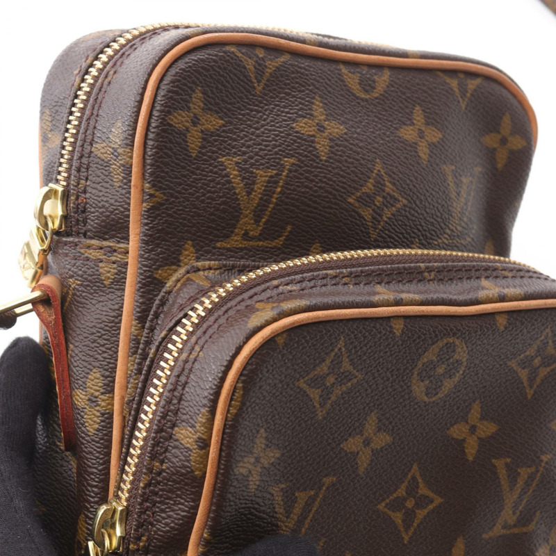 LOUIS VUITTON Amazon 單肩包 M45236 Monogram 帆布皮革棕色二手 LV-7