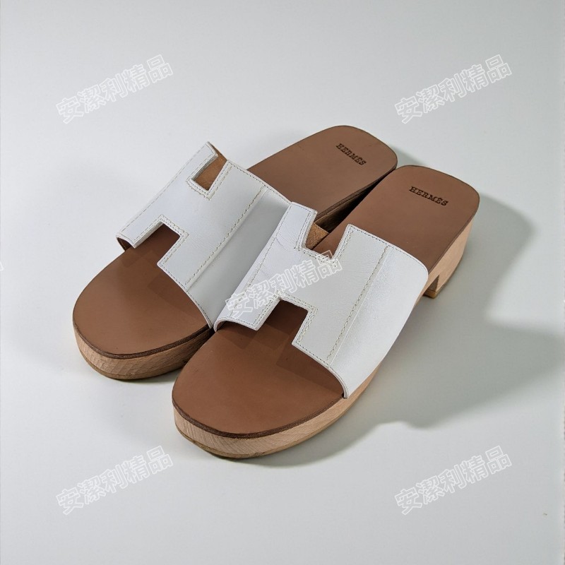 莉亞精品♡Hermes 木底跟涼鞋 尺碼36 二手美鞋-0