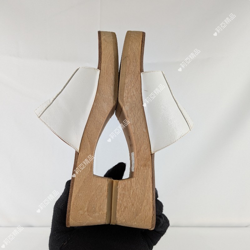 莉亞精品♡Hermes 木底跟涼鞋 尺碼36 二手美鞋-5
