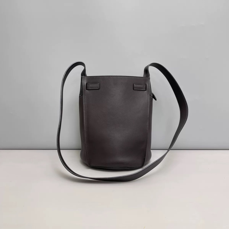 Celine賽琳Big bag bucket灰褐色全皮水桶-1