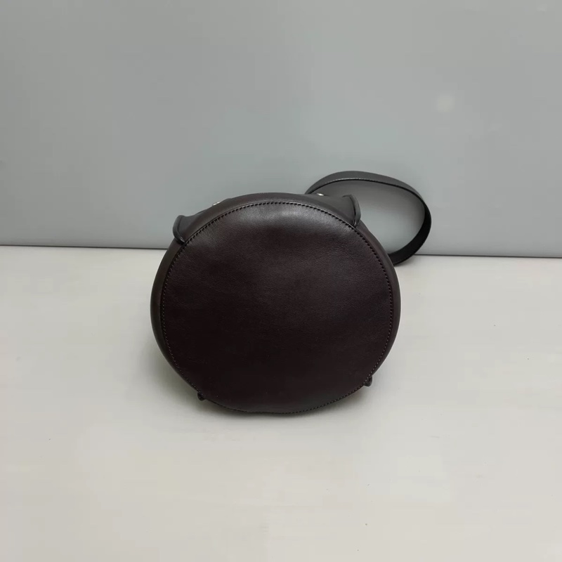 Celine賽琳Big bag bucket灰褐色全皮水桶-3