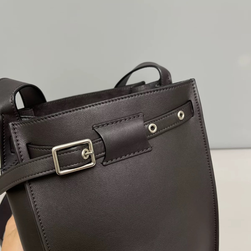 Celine賽琳Big bag bucket灰褐色全皮水桶-4